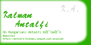 kalman antalfi business card